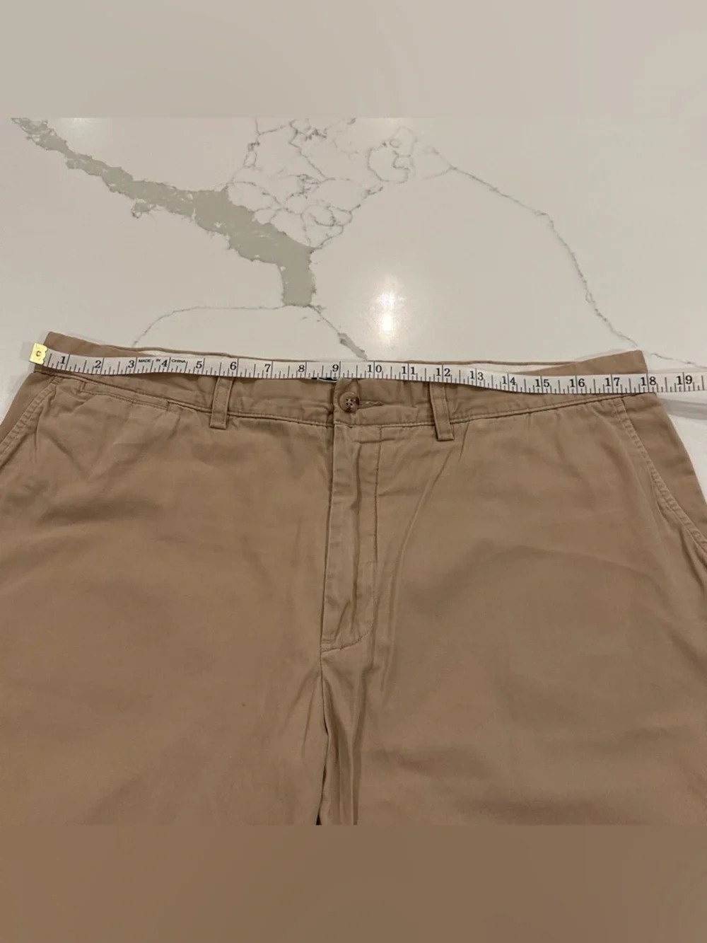 Vintage Polo Ralph Lauren Tan Cotton Chino Shorts Mens 36 Preppy Y2K 90s Classic